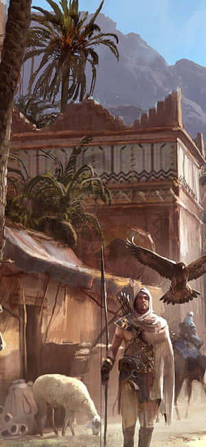 Iphone X Assassin's Creed Origins Agtergrond — Xiaomi 15 Ultra Muurpapier