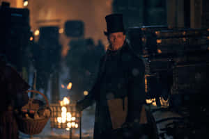 Kersfees Carol prente — A christmas carol Muurpapier
