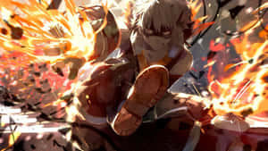 Anime-geveg agtergrond — Anime baklei Muurpapier