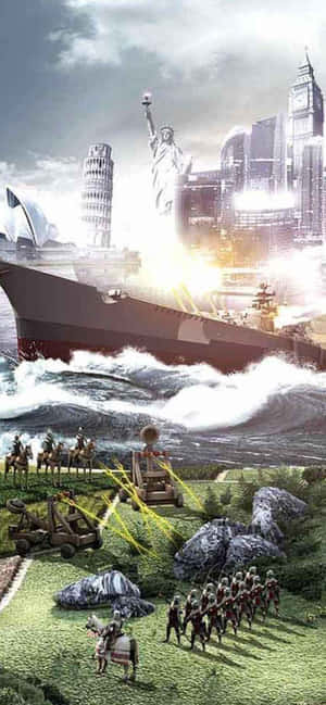 iPhone Xs Max Civilization V-agtergrond — iPhone 15 Pro Max Muurpapier