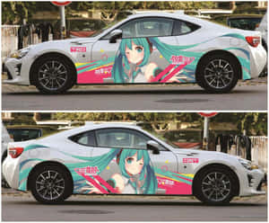 Anime Motor prente — Anime kar Muurpapier
