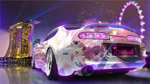 Anime-motorprente — Anime kar Muurpapier
