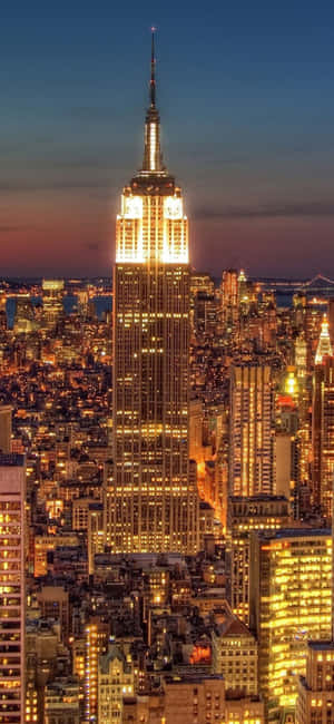 Iphone Xs Ny Stad Agtergrond — iPhone 16 Pro Muurpapier
