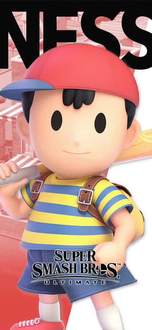 'n plakkaat vir super smash bros ness — Vivo T5e Muurpapier