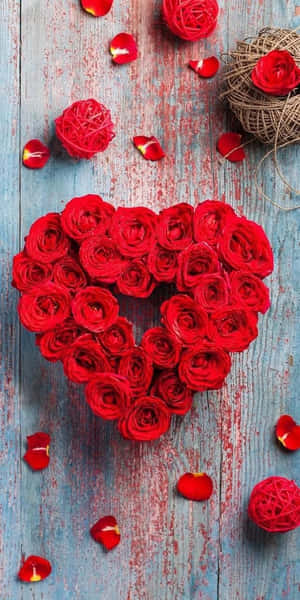 Rose blom prente — Roosblom Muurpapier