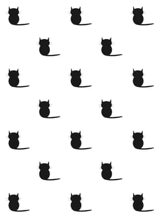 Swart kat prente — Swart Kat Muurpapier