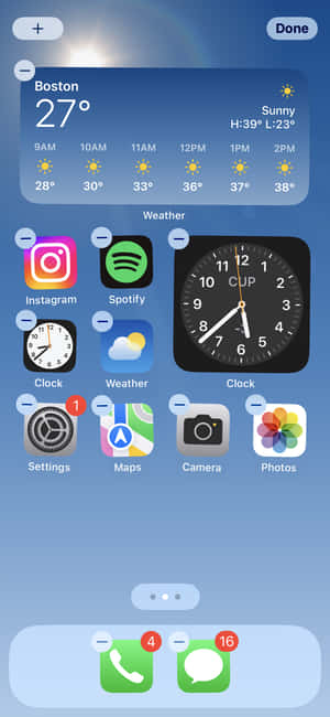Widget Prente — iPhone 11 Pro Max Muurpapier