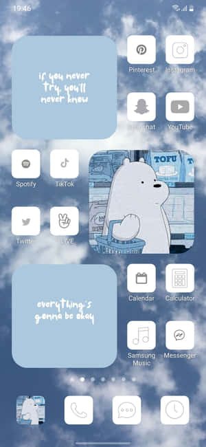 Aesthetic Widgets Prente — Realme Neo7x Muurpapier