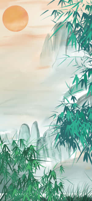 Chinese Bamboes — iPhone 14 Pro Muurpapier