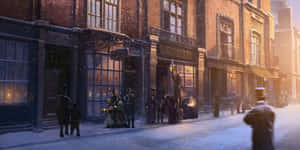 A Christmas Carol-agtergrond — Sneeuw estetiek Muurpapier