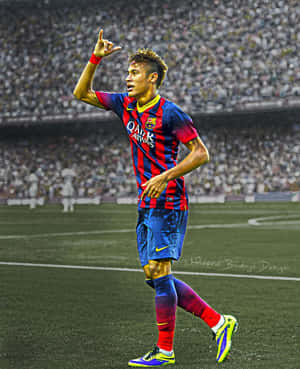 Neymar prente — Neymar Muurpapier