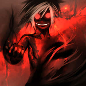 Anime Duiwel prente — Swart anime Muurpapier