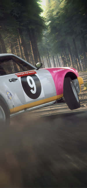 Iphone Xs Dirt Rally Agtergrond — Gedemp Muurpapier