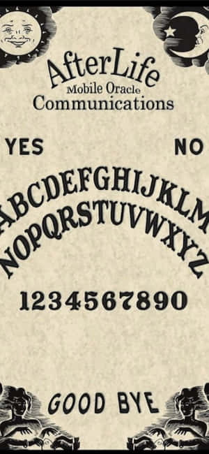 'n Vintage Ouija-bord op 'n mistieke houtoppervlak. — Nokia C210 Muurpapier
