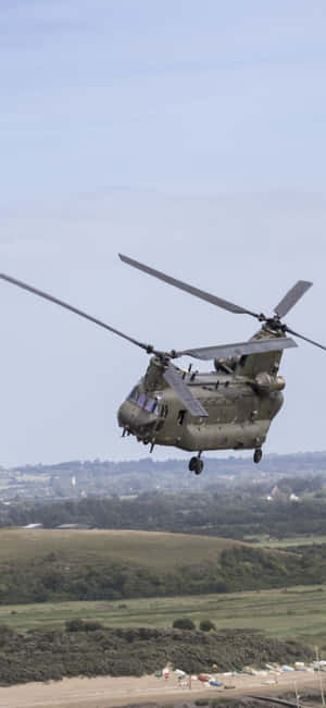 Iphone Xs Helikopters Agtergrond — iPhone 16 Pro Muurpapier