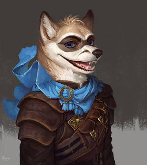 Weerwolf Portret Skildery agtergrond — Vivo X Fold5 Muurpapier