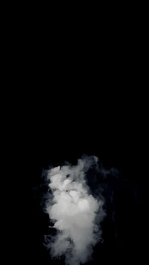 'n wit wolk wat in die lug sweef — Donker foon Muurpapier