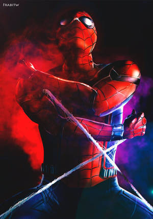 Spiderman Estetiese Digitale Kuns muurpapier