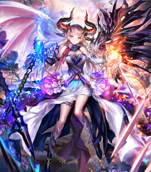 Anime Dwaal prente — Anime demoon Muurpapier