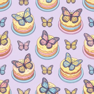 'n Naatlose patroon van skoenlapperkoeke in pastelkleure vir muurpapier. — Pixel Watch 5 Muurpapier