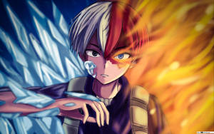 Nabyfoto van Oulike Todoroki-agtergrond — Snoesige todoroki Muurpapier