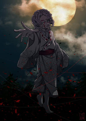 Nag met Rui Demon Slayer agtergrond — Rui Demon Slayer Muurpapier