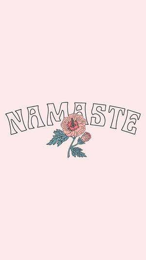 Namaste Geestelike Estetiek met Blom — Spirituele Estetiek Muurpapier