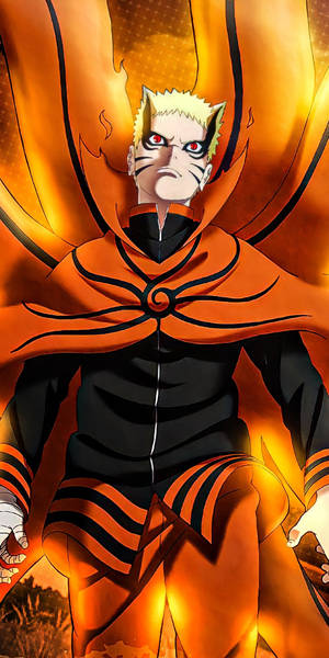 Naruto Baryon Mode Ernstige Uitdrukking — Koel naruto GIF Muurpapier