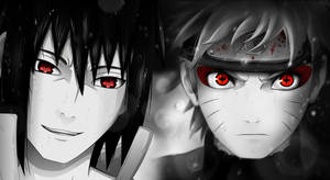 Naruto en Sasuke Oë muurpapier — Naruto en sasuke Muurpapier