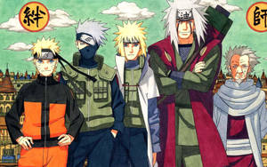 Naruto Karakters Konoha Dorp muurpapier — Naruto karakters Muurpapier