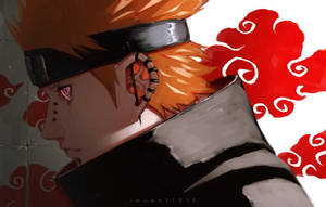 Naruto Pain Met Rooi Sharingan