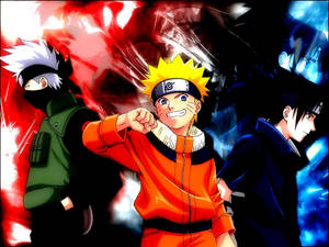 Naruto-rekenaar met Kakashi en Sasuke