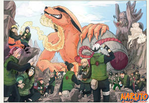 Naruto Sleutelkarakters Plakkaat agtergrond — Naruto Supreme Muurpapier