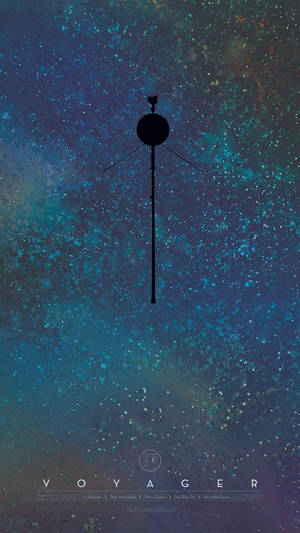 NASA iPhone Voyager 40ste Herdenking — Ruimte-estetiek Muurpapier