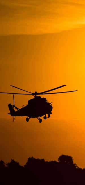 iPhone XS Helikopters Agtergrond — iPhone 13 Mini Muurpapier