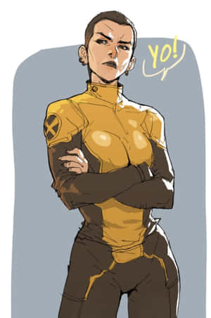 Negasonic Tiener Oorlogshoof in Aksie — Xiaomi 18 Fold Muurpapier