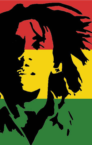 Neigende Kleurvolle Bob Marley Grafika — Xiaomi Pad Mini Muurpapier