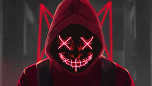 Rooi Pfp — Neon Rooi Estetiek Muurpapier