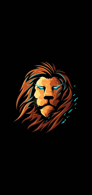 Neon Leeu Speletjie-logo HD — Galaxy S24 FE Muurpapier
