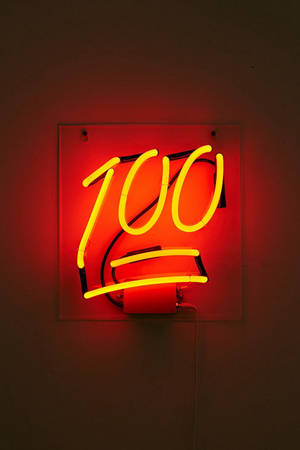 Neon Oranje Estetiek 100 — Neon Muurpapier