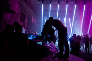 Neon Pers Estetiese Partytjie — Neon pers estetika Muurpapier