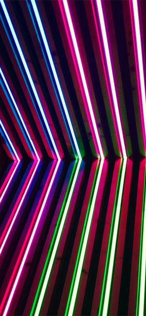 Neon Pers Iphone Buisligte — Samsung S23 Ultra Muurpapier