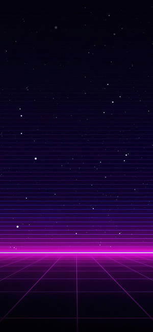 Neon Pers Iphone Galaxy-strepe — iPhone 18 Pro Muurpapier