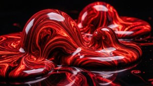 Abstracte neonrooi gemarmerde patroon vir dinamiese muurpapier. — Neon rooi Muurpapier