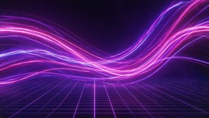 Vaporwave neonpers en pienk ligstrepe. — Neon pers Muurpapier