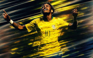 Neymar Jr. demonstreer sy ongelooflike atletiek op die sokkerveld — Neymar Muurpapier