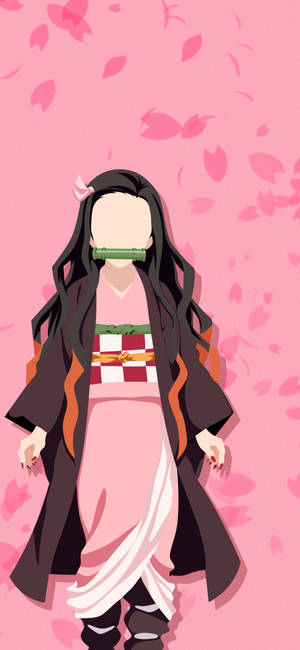 Nezuko Foon Vektorkuns — Galaxy Note Muurpapier