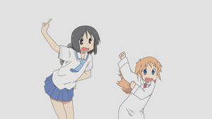 Nichijou Nano en Hakase Dans — Anime dans Muurpapier