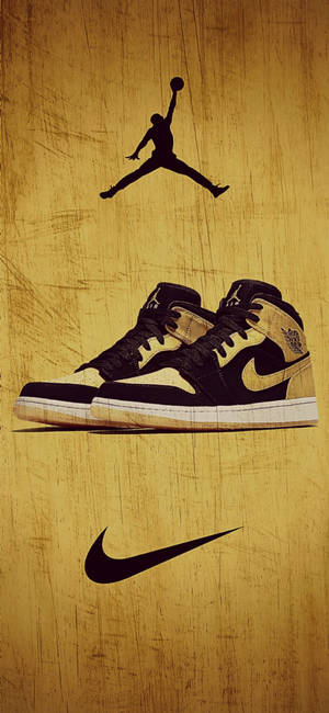 Nike Air Jordan Stuifmeel agtergrond — iPhone 15 Muurpapier