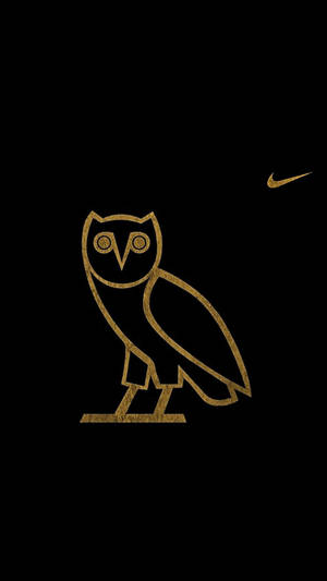Nike-embleem met Koel Uil — Cool Nike Muurpapier